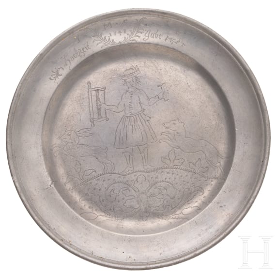 Five German Pewter plates, 17th/18th century