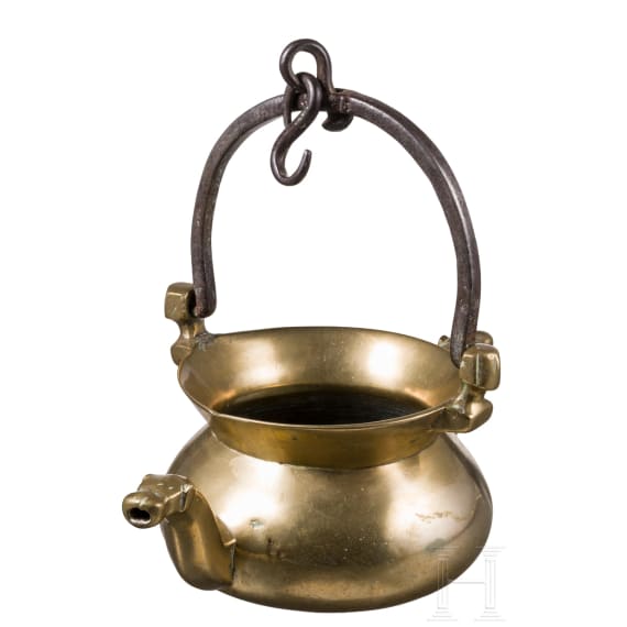 A small Flemish brass lavabo, 2nd half of the 15th century