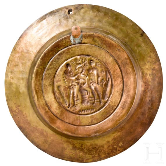 A Nuremberg alms basin with Adam & Eve motive, 1st half of the 16th century
