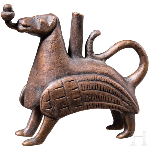 A German or Flemish Romanesque dragon candlestick, 12th/13th century