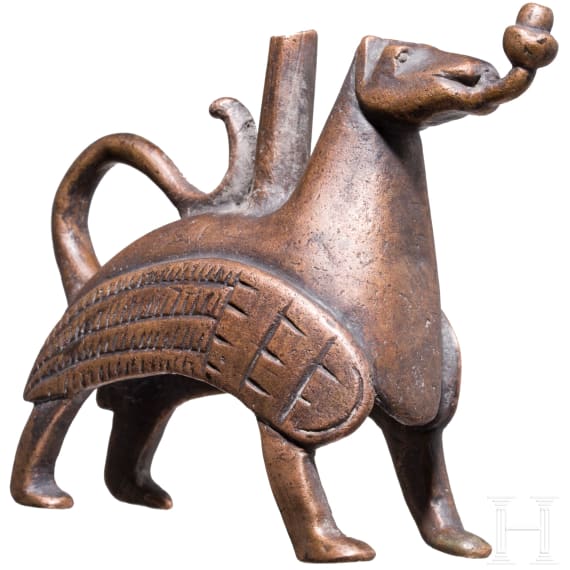 A German or Flemish Romanesque dragon candlestick, 12th/13th century