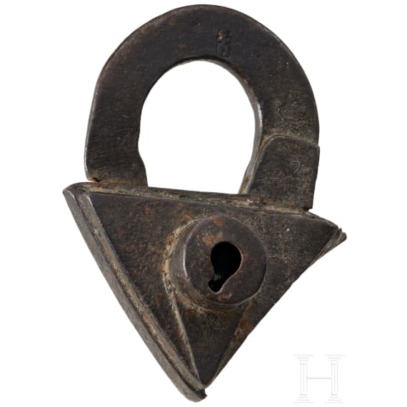 A German triangular padlock, 17th century