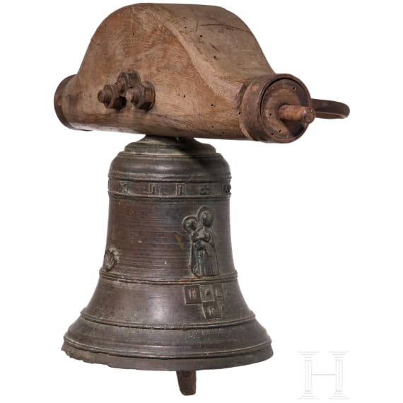 A Bronze bell, dated 1722
