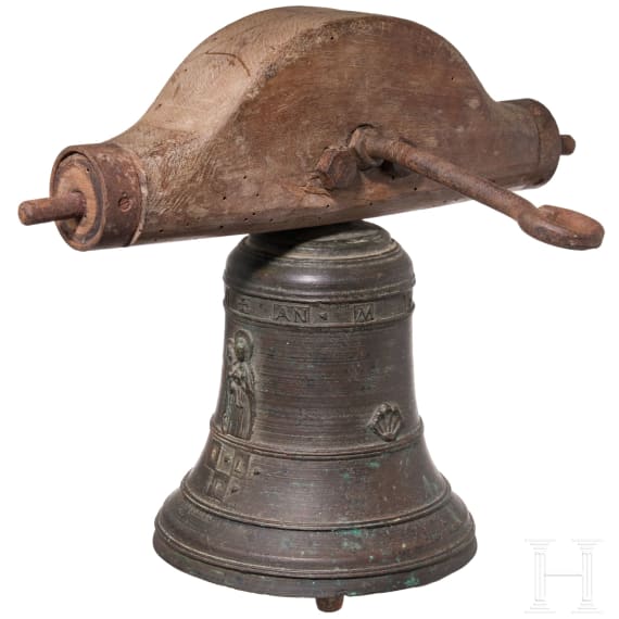 A Bronze bell, dated 1722