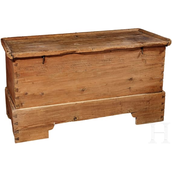 A Bavarian wooden trunk, 2nd half of the 17th century
