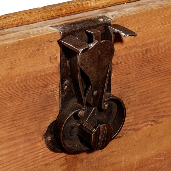 A Bavarian wooden trunk, 2nd half of the 17th century
