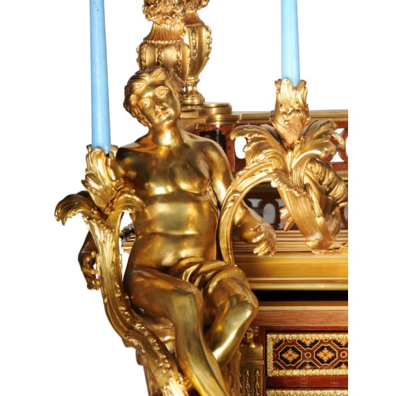 A magnificent French Louis XV-style cylinder bureau, modelled on the Bureau du Roi by Jean-Fran&ccedil;ois Oeben and Jean-Henri Riesener, circa 1900