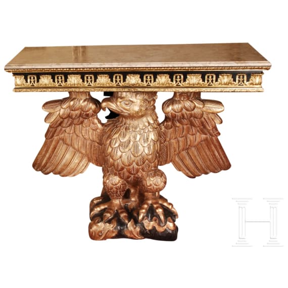 An eagle console table in the style of William Kent, 20th century