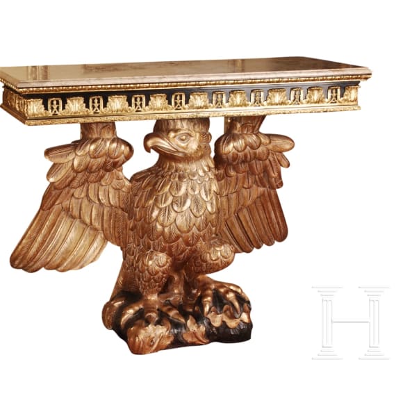 An eagle console table in the style of William Kent, 20th century