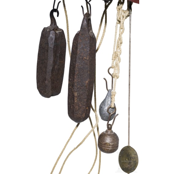 A German iron wall hanger clock, 1st half of the 17th century