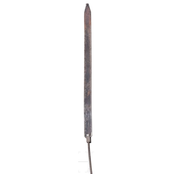 Iron tower clock movement with striking train, probably 17th century