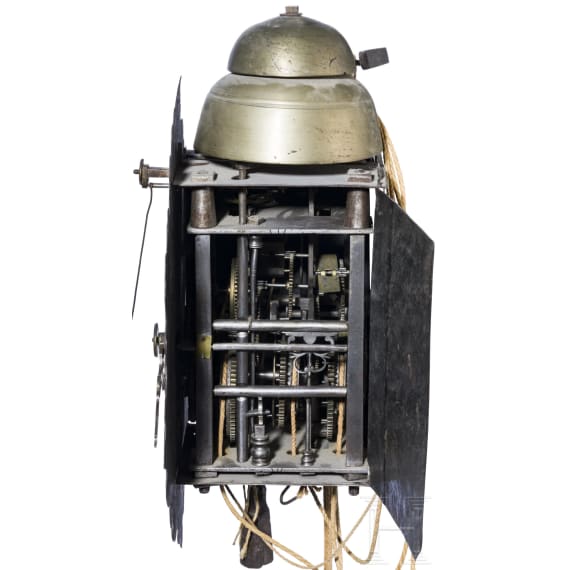A south german iron wall hanger clock, mid 18th century