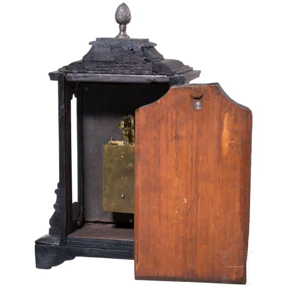 Early Dutch table clock with engraved brass dial, probably Northern Netherlands (Friesland), circa 1700&ndash;1725