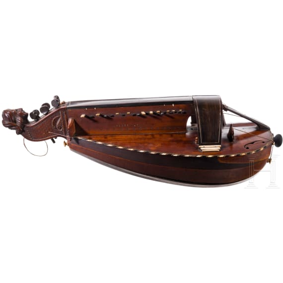 A French hurdy-gurdy, dated 1846