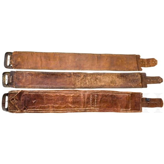 Three men's belts, Puster Valley area (I), first half of the 19th century.