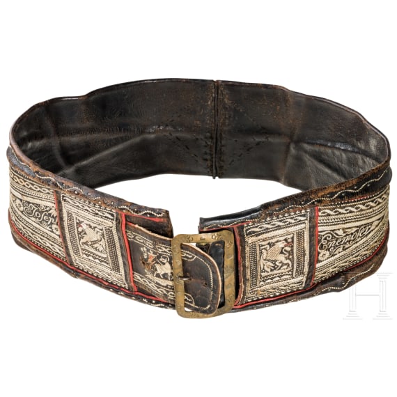 A stitched leather belt, Brixen (I), circa 1810
