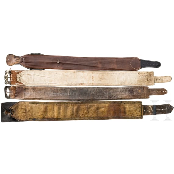 Four stitched belts, Southern Tyrol, 19th/20th century.
