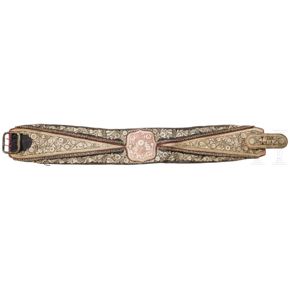 A men's belt (Doppelzwickel),Thadd&auml;us Schuster in Traunstein (?), circa 1810