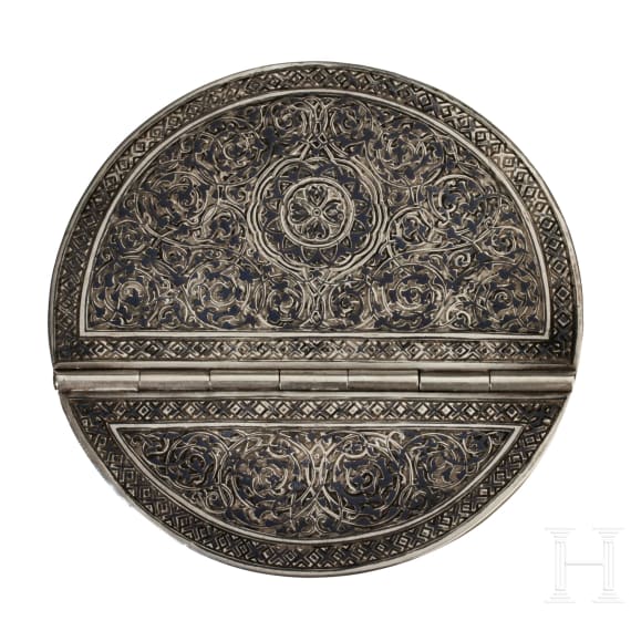 Silber- und Niello-Kaviarschale, Russland, Moskau, Iwan Iwanowitsch Owtschinnikow, 1875