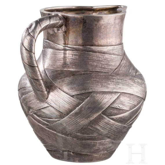 Silberner Trompe-l'&oelig;il-Sahnegie&szlig;er, Russland, St. Petersburg, Wasili Iwanow, 1890