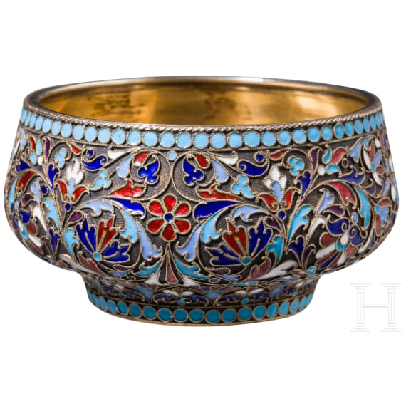 Cloisonn&eacute;-Email-Saliere, Russland, St. Petersburg, Gustav Klingert, um 1900