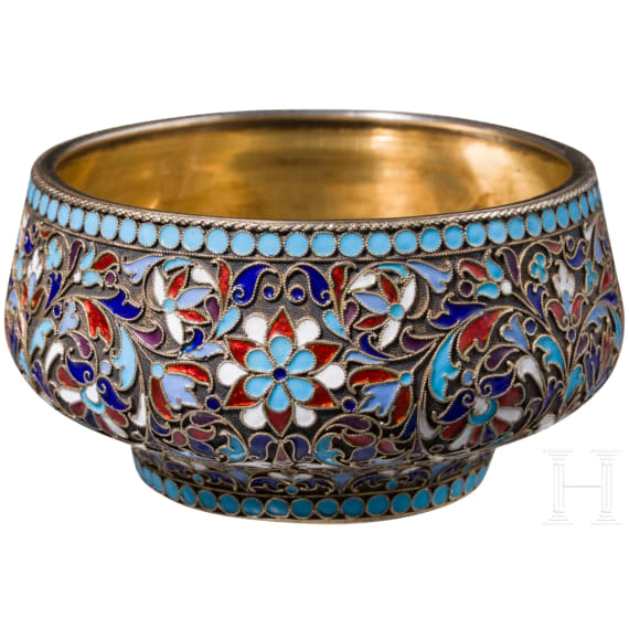 Cloisonn&eacute;-Email-Saliere, Russland, St. Petersburg, Gustav Klingert, um 1900