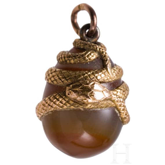 Ei-Anh&auml;nger mit Goldmontierung, Russland, um 1900