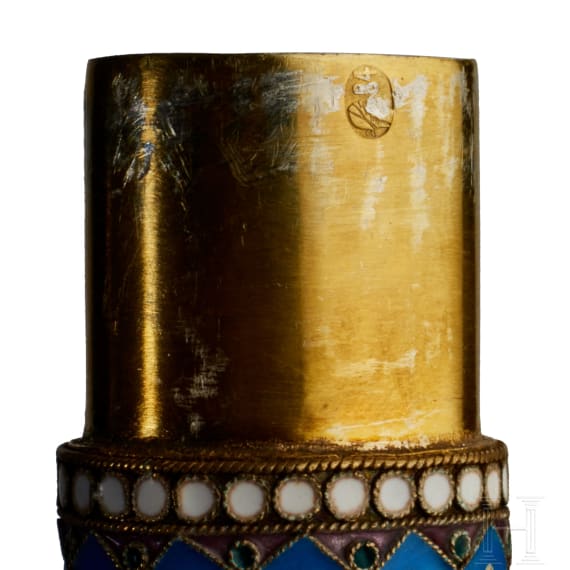 Cloisonn&eacute;-Email-Zigarrenetui, 2. H&auml;lfte des 20. Jhdts.