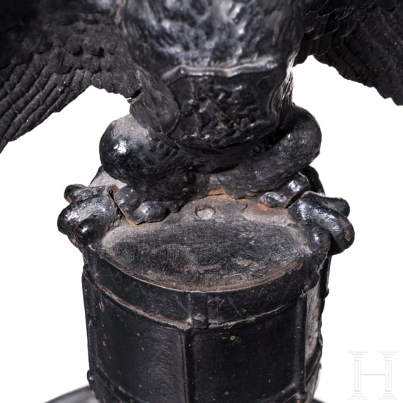 Ein paar seltene Kerzenleuchter in Form von russischem Doppeladler, wohl Russland Mitte 19 Jhdt.