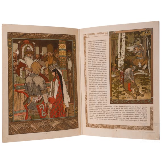 Vier Hefte mit russischen Volksm&auml;rchen, illustriert von Ivan Bilibin 1876-1942
