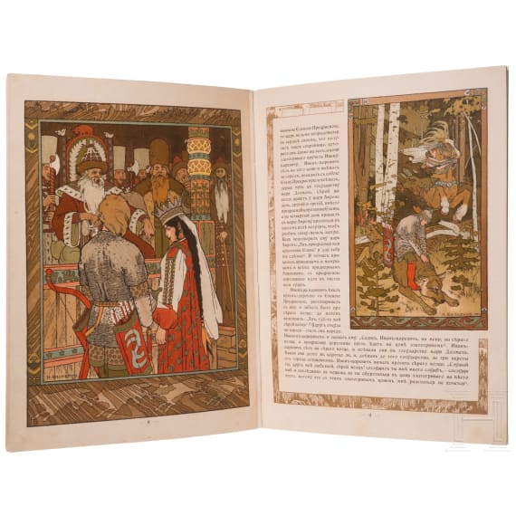 Vier Hefte mit russischen Volksm&auml;rchen, illustriert von Ivan Bilibin 1876-1942