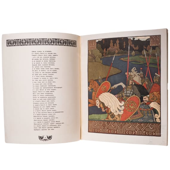 Vier Hefte mit russischen Volksm&auml;rchen, illustriert von Ivan Bilibin 1876-1942