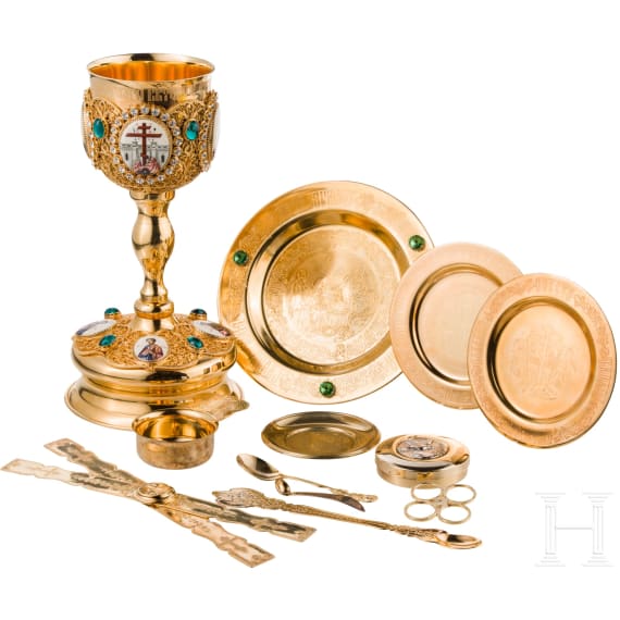 Acht liturgische Objekte, Russland, sp&auml;tes 20. Jhdt.