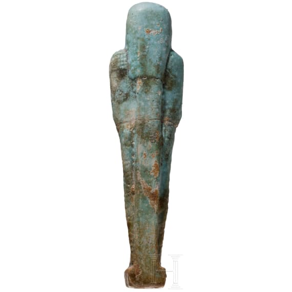 An ushabti made of faience, Late Period, mid-third of the 1st millennium B.C.