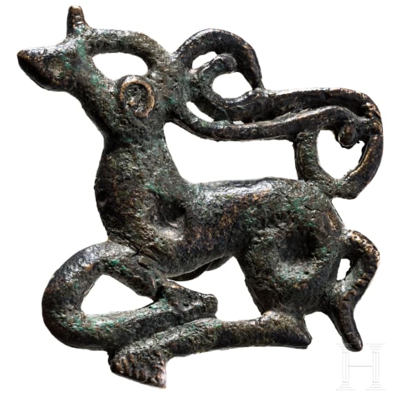A bronze deer-shaped fitting, Euasian steppes, 5th - 3rd century B.C.