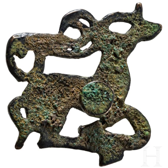 A bronze deer-shaped fitting, Euasian steppes, 5th - 3rd century B.C.