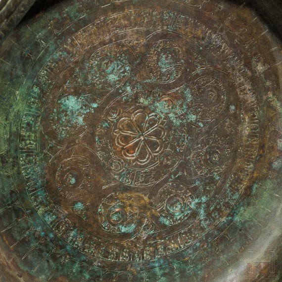 Three large bronze bowls, Timurid, 14th century