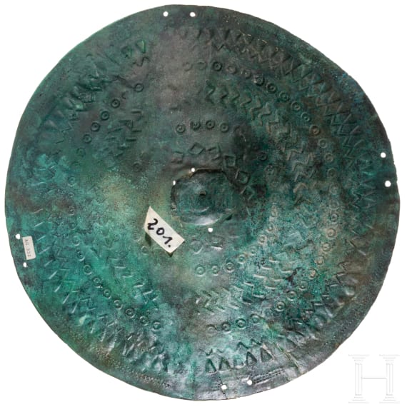 A monumental bronze phalera (shield fitting?), Villanovan culture, 9th &ndash; 8th century B.C.