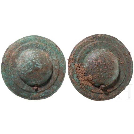 Two Bronze Phalerae (pectoral and dorsal armour) Italic, 6th &ndash; 5th Century B.C.