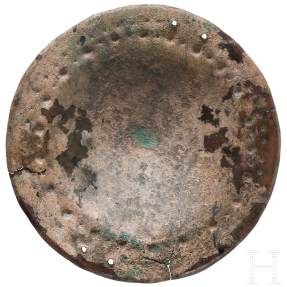 Bronze phalera (probably from breast armour - cardiophylax), Early Iron Age, 9th &ndash; 8th century B.C.