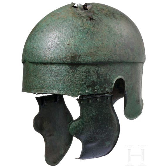 Chalkidischer Helm mit Wangenklappen, s&uuml;ditalisch, 4. Jhdt. v. Chr.