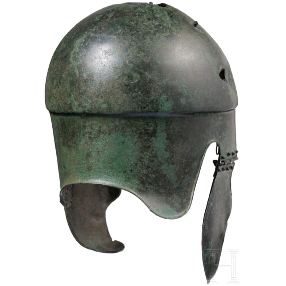 Chalkidischer Helm mit Wangenklappen, s&uuml;ditalisch, 4. Jhdt. v. Chr.