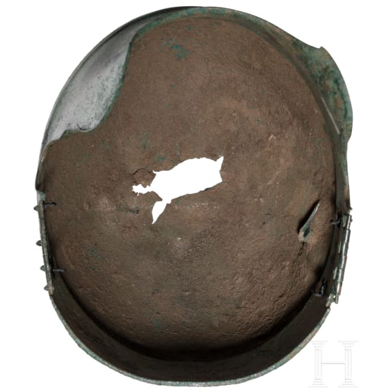 Chalkidischer Helm mit Wangenklappen, s&uuml;ditalisch, 4. Jhdt. v. Chr.