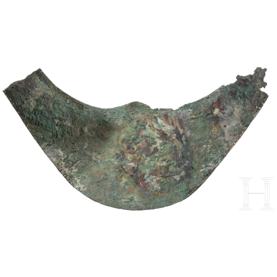 Two South Italian ornate peytrals for horses of a two-horse chariot, plus a simple breastplate, 5th &ndash; 4th century B.C.