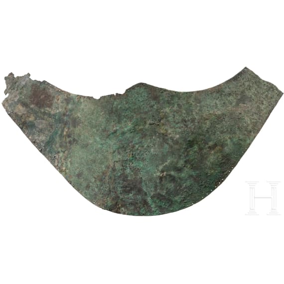 Two South Italian ornate peytrals for horses of a two-horse chariot, plus a simple breastplate, 5th &ndash; 4th century B.C.