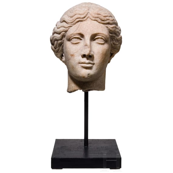 Roman copy of a female head from the late Greek classical period (4th century BC) dating from the 1st&ndash;2nd century A.D.