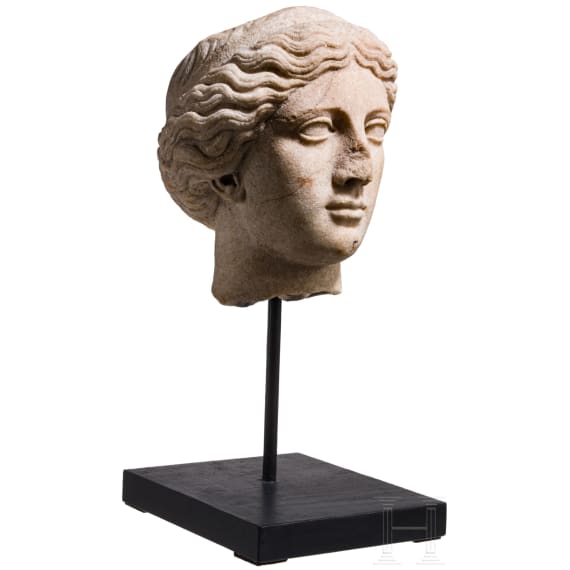 Roman copy of a female head from the late Greek classical period (4th century BC) dating from the 1st&ndash;2nd century A.D.