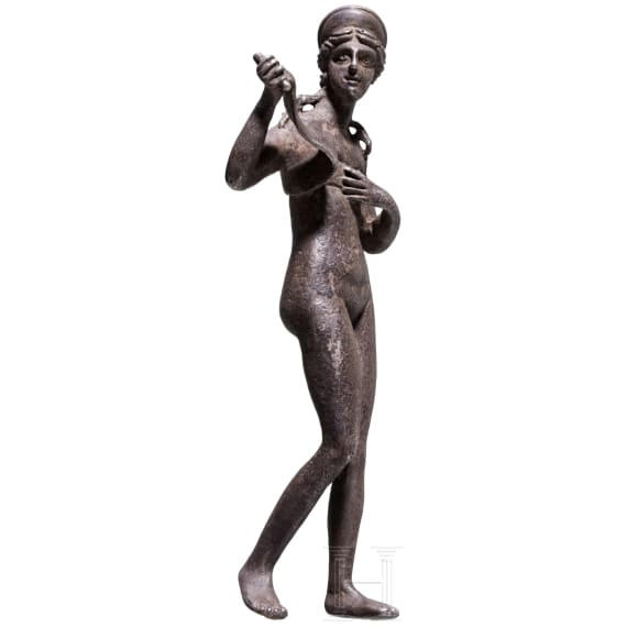 A Roman silver statuette of Venus loosening her breast band, 2nd &ndash; mid-3rd century A.D.