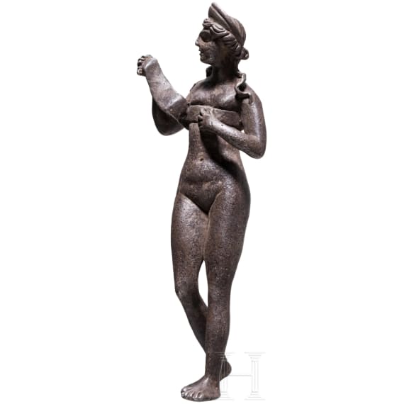 A Roman silver statuette of Venus loosening her breast band, 2nd &ndash; mid-3rd century A.D.