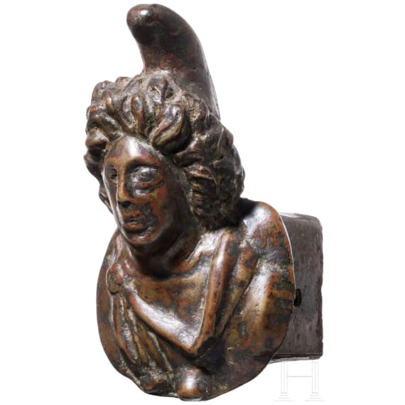 A Roman chariot fitting with a bust of Attis, 2nd &ndash; 3rd century A.D.